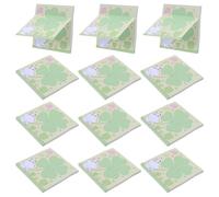 GLEAVI 30pcs St Patrick's Day Memo Pads with Cute Four-leaf Pattern, Small Tearable Self-stick Notes for Office, Classroom Decor, and Spring Desk Accessories