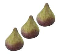 GLEAVI 3pcs Artificial Fig Simulation Fruit Model Lightweight Plastic Decorative Props for Photography Home Decor Teaching Fruit Knowledge