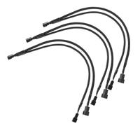 GLEAVI 3pcs CPU Splitter Cable 1 to 2 PVC for Computer Main Board Black
