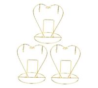 GLEAVI 3Pcs Heart Shaped Coffee Mug Holder Stylish Drain Rack for Fast Drying Kitchen Cup Storage Organizer Compact Design for Spaces Golden Metal Cup Hanger for Tea