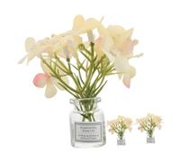 GLEAVI 3pcs Miniature Flower Vases for Dollhouse Decor Authentic Fake Flowers Sturdy and Realistic Micro Landscape Accessories for Dollhouse Gardens and Interiors