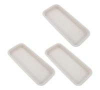 GLEAVI 3pcs Plastic Rectangular Planter Drip Trays Pot Saucers for Indoor and Outdoor Plants, Wear-resistant Plastic Water Catcher Tray for Plant Pots