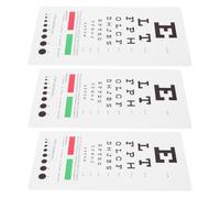 GLEAVI 3pcs Pvc Vision Test Chart Double Sided Eye Exam Chart and Adults, Precise Characters, Easy Carry, Waterproof Eye Testing Equipment for Home and Outpatient Rooms