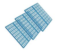 GLEAVI 3pcs Wear-resistant Plastic Rabbit Cage Mats 34x25x1cm Blue Small Animal Foot Resting Pads for Bunny and Hamster Cage Flooring