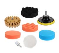 GLEAVI 4 Inch 100mm Eraser Wheel Decal Remover Kit with Rubber Sponge Pads, Pneumatic Sticker Removal Disk for Car Pinstripe and Vinyl Adhesive Removal, Automotive Detailing Tool Set for