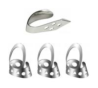 GLEAVI 4 Pcs Adjustable Thumbpicks for Guitar and Bass Stringed Instruments, Stainless Steel Finger Picks, Comfortable to Wear and Protect Fingers for Acoustic and Fingerpicking Guitar