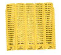 GLEAVI 400pcs Yellow Raffle Tickets for Events Decorations Entry Prize Fundraiser Carnival Celebration Ticket for Social Interaction and Fair Draw Participation