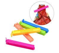 GLEAVI 48pcs Colorful Plastic Food Bag Seal Clips Fast Sealing Clamp for Snacks and Food Storage Fresh Keeping Sealer for Home Kitchen Use Random Colors Random Color