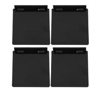GLEAVI 4pcs 86 Type Central Air Conditioning Thermostat Panel Cover, Black Plastic Switch Protector Self-Adhesive Backing, Anti-Glare Splash-Proof Guard for Home Use