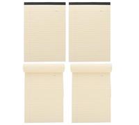 GLEAVI 4Pcs A4 Portable Ruled Notepad with Tear-Off Feature, Memo Pads for Student and Office Use, Beige Paper Sheets