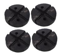 GLEAVI 4pcs Automotive Lift Rubber Pads Slip Shock Absorbing Round Jack Adapters for Car Lifting Safety and Noise Reduction