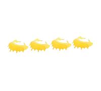 GLEAVI 4pcs Bathing Hat for Boys and Girls Crown-Shaped Hair Washing Cap Comfortable Shampoo Shield for Showers Elastic Ages Safe Hair Wash Hat