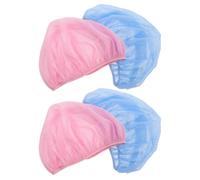 GLEAVI 4pcs Breathable Mesh Sleeping Caps for Women and Men Elastic Hair Cover for Sleeping Gentle Hair Bonnet Wraps in Pink Polyester Cotton Soft Comfort