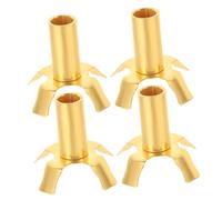 GLEAVI 4Pcs Butter Lamp Wick Holder Decorative Buddha Supplies Alloy Design for Indoor Use for Buddhists Simple Delicate Candle Stand