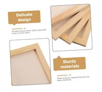 GLEAVI 4pcs DIY Wooden Picture Frames for Natural Smooth Wood Finish Craft Display Enhance Fine Motor Skills and Artistic Development for Family Bonding and Artwork Showcase