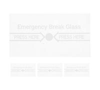 GLEAVI 4pcs Emergency Break Glass Replacement: Fire Alarm Call Point Glass - Alarm Protective Cover Breakable Replacement Insert for Indoor Security System