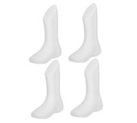 GLEAVI 4pcs Foot Mold White Plastic Hollow Foot Model for Socks and Shoe Display for Retail Stores Boutiques and Home Decor