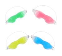 GLEAVI 4pcs Gel Eye Mask Cold Compress for Sleeping and Travel Cooling Eye Mask with Elastic Band Pvc Material