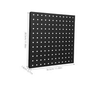 GLEAVI 4pcs Heavy-Duty Metal Pegboard Panels Black Wall-Mounted Storage Rack for Garage Tool Organizer Kitchen Office Utility Display Stand with Hooks for Workbench and Workshop