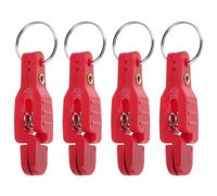 GLEAVI 4pcs Heavy Duty Quick Release Fishing Line Clips with Precise Sinking Speed Control, Red Abs Snap Release Tool for Saltwater and Ocean Fishing Tackle Weight Management