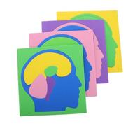 GLEAVI 4pcs Kids Brain Structure Model Puzzle Montessori Anatomy Learning Toy for STEM Education Interlocking Jigsaw for Preschoolers Toddler Educational Game