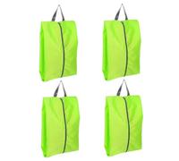 GLEAVI 4pcs Large Waterproof Shoe Storage Bags with Zipper, Dustproof Travel Shoe Organizer and Boot Protective Bags for Men and Women, Green 42x24x18cm, Footwear Laundry and Travel