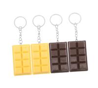 GLEAVI 4pcs Realistic Chocolate Keychains Valentines Day Decorations Food Party Favors Sweet Theme Handbag Pendants for Gifting and Creating Romantic Atmosphere