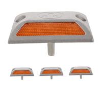 GLEAVI 4pcs Reflective Road Markers Aluminum Raised Studs Nighttime Road Safety Reflectors Traffic Warning Lights for Driveway and Pavement