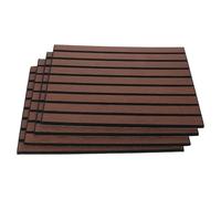 GLEAVI 4pcs Self Adhesive Home Acoustic Treatment Panels for Sound Absorption, Polyester Material with Modern Minimalist Design, for Living Room Accent Wall Decor, 11.8x15.7 Inches
