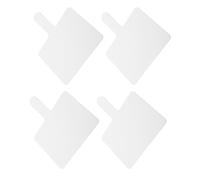 GLEAVI 4pcs White Handheld Dry Erase Boards with Handle, Plastic Material, 9.6x8 Inch, Double Sided Small Whiteboards for Classroom Interaction and Flexible Learning in Math and English
