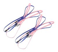 GLEAVI 4Pcs Winter Mitten Clips Adjustable Glove Holder Strap with Neck Lanyard Anti-Lost Rope for Gloves Pink and Blue