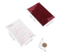 GLEAVI 5 Sets Wedding Invitation Cards Invitation Cards with Envelopes Burgundy Velvet Paper Soft Touch Refined Elegance Elegant Style Vintage Romantic Design for Garden Wedding