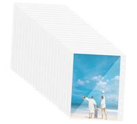 GLEAVI 50pcs Clear Page Protectors for Binders Top Load Punched Sheet Pockets for Cards Photos High Transparency Document Organizers Portable Versatile Storage