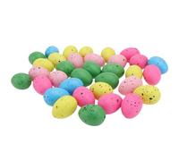 GLEAVI 50pcs Colorful Plastic Easter Eggs 4x3cm Decorative Fake Bird Eggs Boys and Girls Party Supply Holiday Decoration Toys for Children Easter Celebration