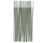 GLEAVI 50pcs Green Floral Stem Wire 21cm Artificial Flower Rods Realistic and Real Touch Plastic Stems for Wedding Corsage Crafting and Bouquet Arrangements