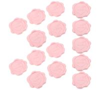 GLEAVI 50pcs Self-Adhesive Pink Wax Seal Stickers with Heart Pattern for Envelopes and Holiday Cards, Easy to Use Romantic and Elegant Wax Seals for Wedding Invitations and Gift Wrapping