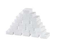 GLEAVI 50Pcs White High Density Sponge Cleaner Pads with Comfortable Grip for Kitchen and Bathroom Cleaning Multi-Purpose Sponge Wipes for Stain and Dirt Removal