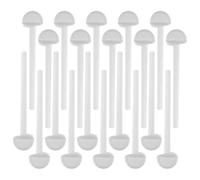 GLEAVI 50pcs White Plastic Bird Perches for Cage Budgie Platform Perch and Parrot Standing Sticks for Parrots Canaries Cockatiels and Lovebirds