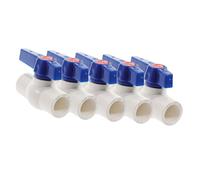 GLEAVI 5pcs 20mm Ball Valve Shut Off Valves for Water Purifier and Irrigation System Household Water Pipe Replacement with Quick Connect Fittings for Outdoor and Indoor