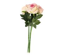 GLEAVI 5pcs Artificial Rose Flowers for Home Decor Wedding Decorations Realistic Flannel Simulation Blooms Faux Roses for DIY Floral Arrangements and Party Ambiance