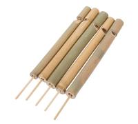 GLEAVI 5pcs Bamboo Bird Call Whistle Bird Flute Musical Instrument Outdoor Activity Training Whistle for Beginners