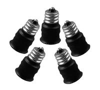 GLEAVI 5pcs Light Bulb Socket Adapter Converter Material Screw Fit Lamp Base Holder for Home Office Party Lighting Upgrade