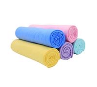 GLEAVI 5pcs Magical Care Deerskin Towel Pvc Shammy Quick Dry Soft Stretchy for Car Bath Hair Makeup Random Color