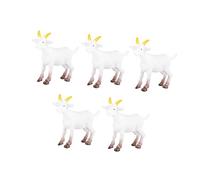 GLEAVI 5Pcs Miniature Sheep Decor Imitation PVC Farm Animal Figures for Rural DIY Ornaments Models Friends and Family Unique Farm Scene