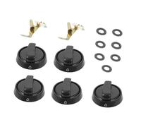 GLEAVI 5pcs Range Stove Knob Replacement Part Gas Stove Knob for Cooktop Switch Control