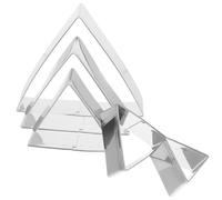 GLEAVI 5pcs Triangle Baking Rings Stainless Steel Cake Molds for Muffins Chiffon Mousse Desserts Non-Stick Cooking Rings Versatile Kitchen Bakeware for Home Bakers