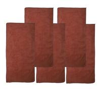 GLEAVI 5pcs Washable Reusable Microfiber Guinea Pig Cage Liners Bedding Pads for Pet Sleeping Areas Coffee Colour Soft Small Animal Mat