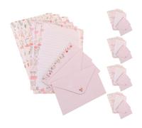 GLEAVI 5sets Floral Animal Letter Writing Paper Kit Decorative Stationery with Envelopes Thick Smooth for Thank You Notes Poems Love Letters and Calligraphy Practice