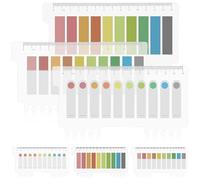 GLEAVI 6 Books Page Markers Book Tabs with Specially Designed Ruler 200 Sheets Assorted Color Pet Material Wear Resistant Removable Adhesive for Finding Information in Documents