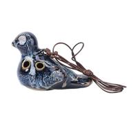 GLEAVI 6 Hole Ocarina Ceramic Ocarina Bird Shape Manual Opening Tuning Comfortable to Hold Portable Musical Instrument for Beginner and Professional Performer Random Color